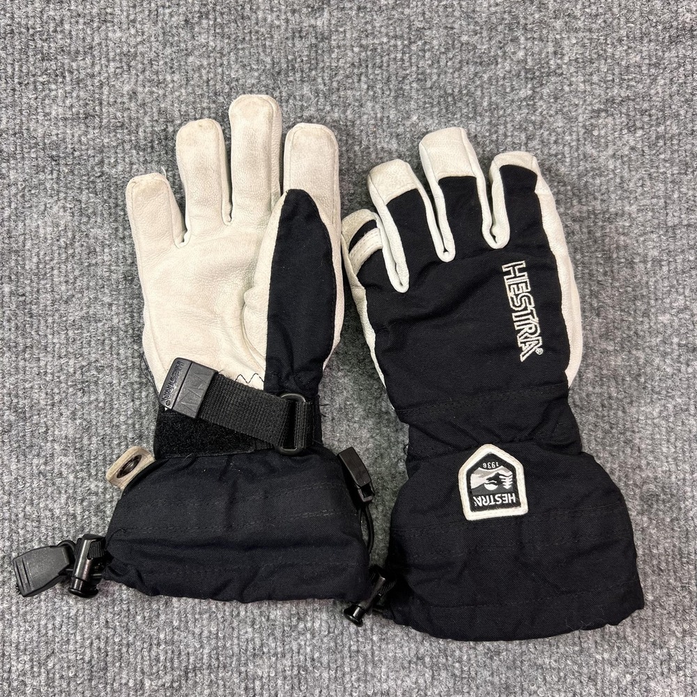 Hestra Snow Gloves Boys XS (3) Goat Leather Palm Insulated Ski Snowboard Winter